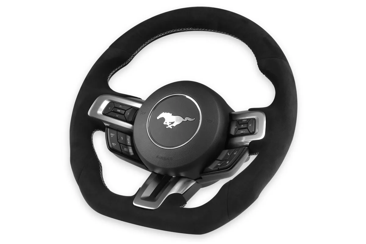 Rekudo 20152017 Ford Mustang Alcantara Wrapped Steering Wheel RBO